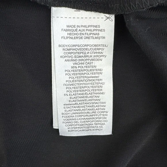 Lauren Ralph Lauren Cocktail Dress Women's 16‎ Black White Pattern Ruched (1283) - Picture 6 of 12